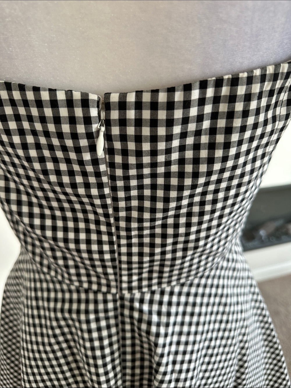 Amanda Uprichard Black and White Gingham Mini Dress - Picture 6 of 9